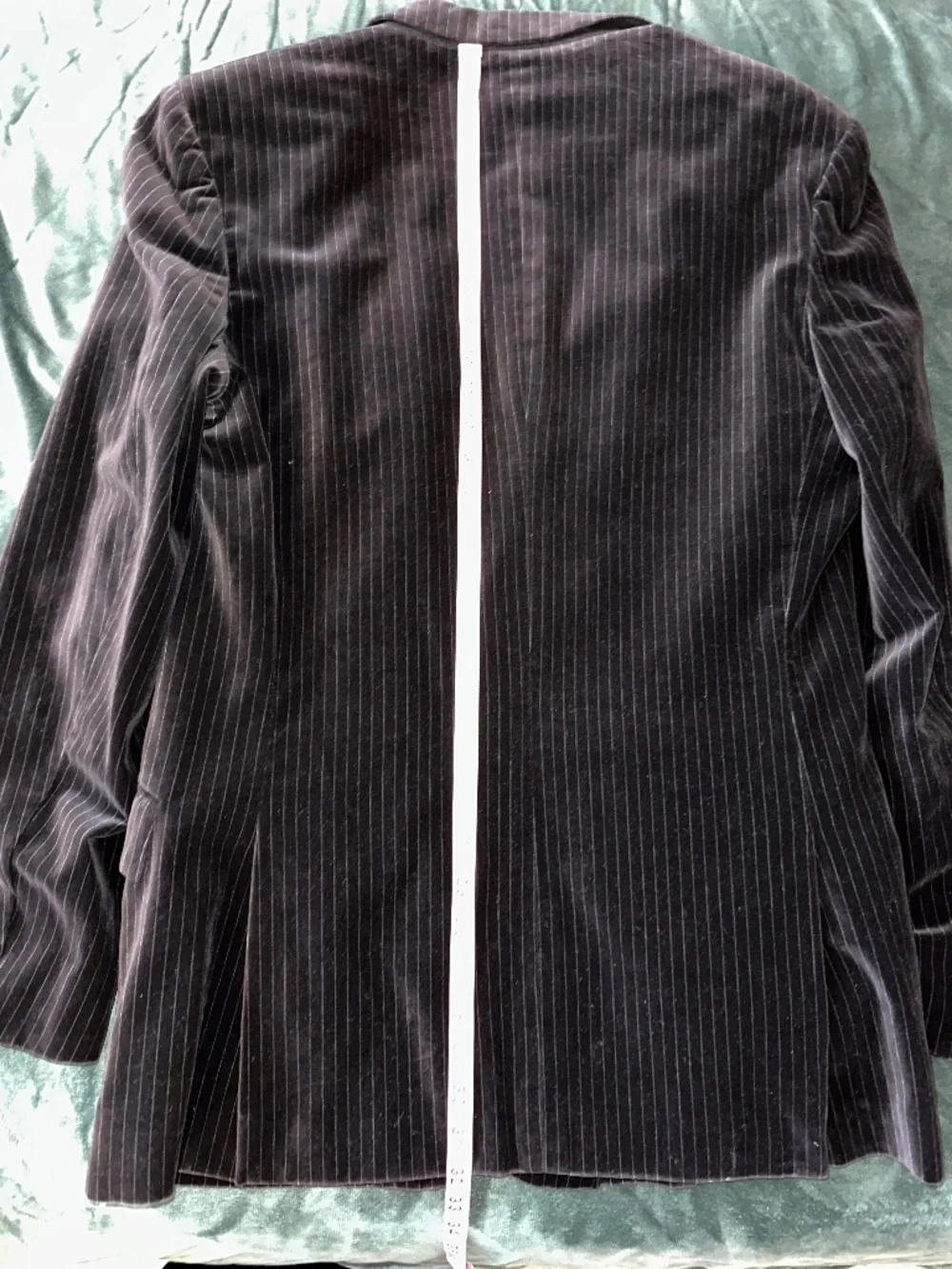 INC International Concepts men's black pinstripe velvet blazer Size 44L